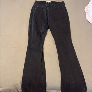 Black Bootcut Mid Rise Jeans